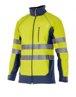 Cazadora soft shell bicolor alta visibilidad cintas reflectantes 306001 | VELILLA