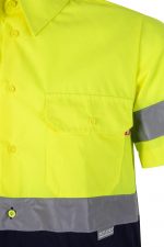 Camisa bicolor alta visibilidad con cintas reflectantes 142 | VELILLA - Imagen 2