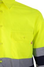 Camisa bicolor alta visibilidad con cintas reflectantes 144 | VELILLA - Image 4
