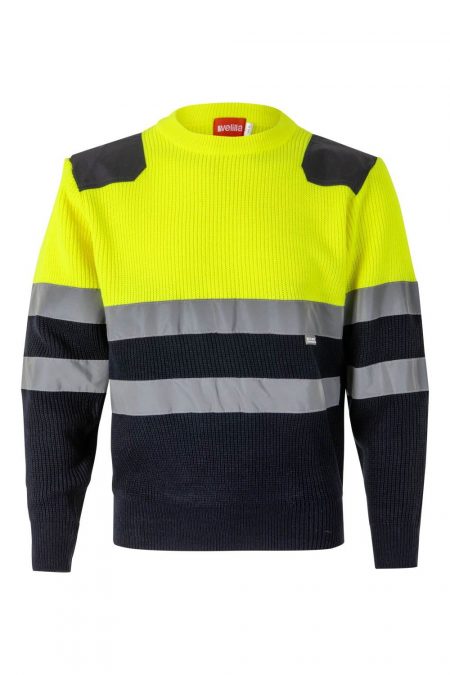 Jersey bicolor alta visibilidad con cintas reflectantes 179 | VELILLA