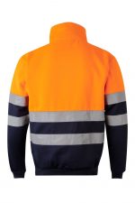 Sudadera bicolor alta visibilidad con cremallera 305701 | VELILLA - Imagen 2