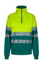 Sudadera bicolor alta visibilidad con cinta segmentada 305703 | VELILLA – Image 9