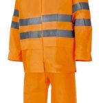Traje de lluvia alta visibilidad con capucha oculta 189 | VELILLA