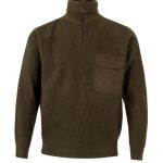 Jersey de punto grueso con cuello alto y bolsillo portabolígrafos 101 | VELILLA