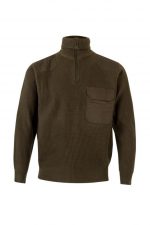 Jersey de punto grueso con cuello alto y bolsillo portabolígrafos 101 | VELILLA