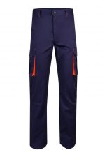 Pantalón de trabajo stretch bicolor multibolsillos con cintura elástica y refuerzos 103008S| VELILLA