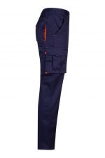 Pantalón de trabajo stretch bicolor multibolsillos con cintura elástica y refuerzos 103008S| VELILLA - Imagen 4