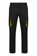 Pantalón de trabajo stretch bicolor multibolsillos con corte slim fit y doble costura 103024S | VELILLA