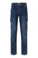 Pantalón de trabajo denim stretch multibolsillos con refuerzos metálicos 103028S | VELILLA