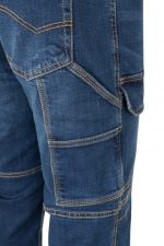 Pantalón de trabajo denim stretch multibolsillos con refuerzos metálicos 103028S | VELILLA - Imagen 5