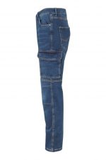 Pantalón de trabajo denim stretch multibolsillos con refuerzos metálicos 103028S | VELILLA - Imagen 3