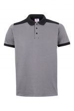 Polo stretch bicolor de trabajo manga corta con aberturas laterales 105519S | VELILLA