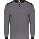 Polo stretch bicolor de trabajo manga larga con contrastes  105529S | VELILLA