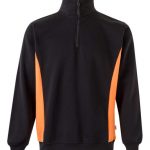Sudadera bicolor con media cremallera y detalles en contraste 105704 | VELILLA