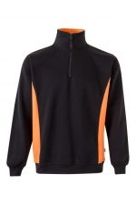 Sudadera bicolor con media cremallera y detalles en contraste 105704 | VELILLA