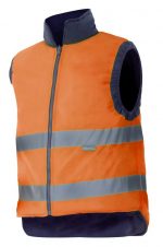 Chaleco alta visibilidad acolchado reversible con cintas reflectantes 148 | VELILLA