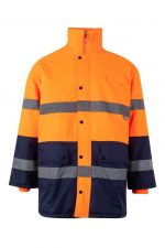 Parka bicolor alta visibilidad capucha ajustable 166 | VELILLA