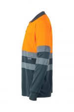 Polo de trabajo poliéster bicolor alta visibilidad 175 | VELILLA - Imagen 3