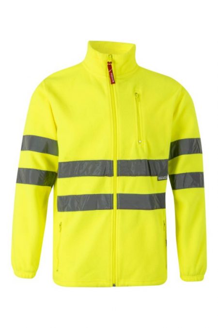 Chaqueta polar alta visibilidad cierre reflectantes y bolsillos 181 | Velilla
