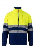 Chaqueta polar bicolor alta visibilidad cierre reflectantes 183 | Velilla
