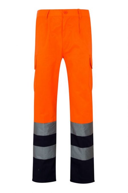 Pantalón alta visibilidad bicolor con cintas reflectantes 303001 | VELILLA