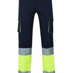 Pantalón de trabajo stretch bicolor alta visibilidad 303002S | VELILLA