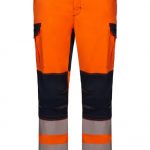 Pantalón stretch bicolor alta visibilidad con cintas reflectantes segmentadas 303010S | VELILLA