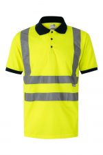 Polo de trabajo poliéster bicolor alta visibilidad 305502 VELILLA