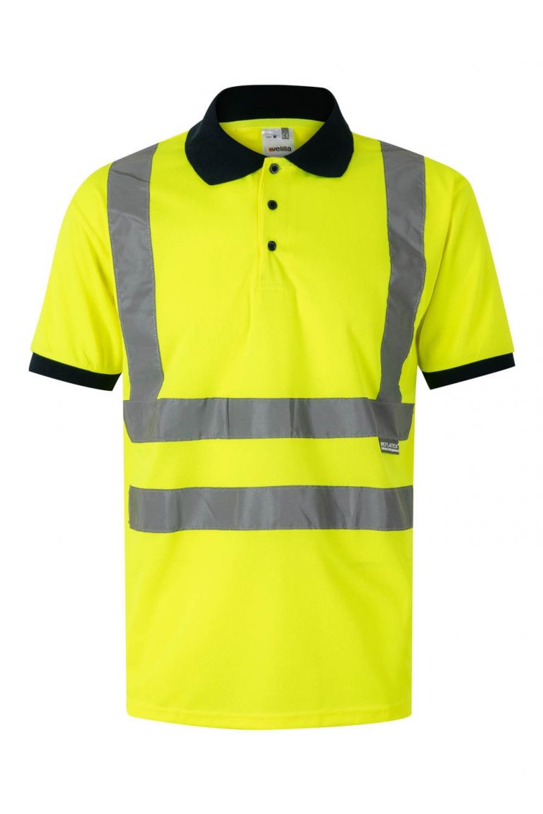 Polo de trabajo poliéster bicolor alta visibilidad 305502 VELILLA