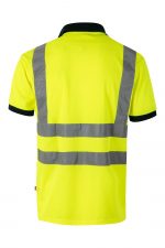 Polo de trabajo poliéster bicolor alta visibilidad 305502 | VELILLA - Imagen 2