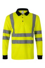 Polo de trabajo poliéster bicolor alta visibilidad 305503 VELILLA
