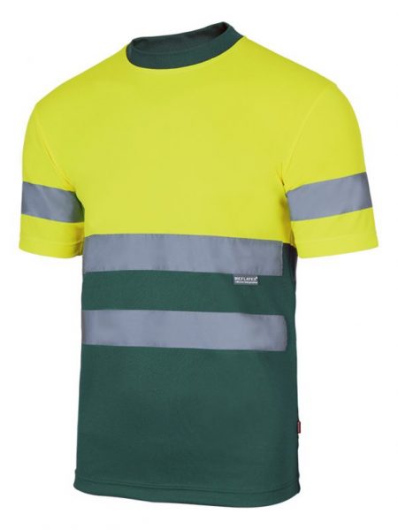 Camiseta técnica bicolor alta visibilidad manga corta 305506 | VELILLA