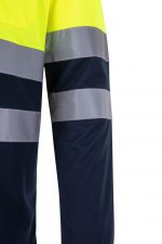 Polo de trabajo poliéster bicolor alta visibilidad 305507 | VELILLA - Imagen 6