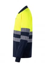 Polo de trabajo poliéster bicolor alta visibilidad 305507 | VELILLA - Imagen 3