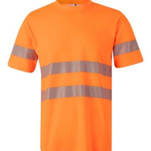 T-shirt cotton high visibility short-sleeve with ribbon segmented 305508 | VELILLA