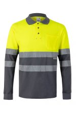 Polo de trabajo algodón bicolor alta visibilidad 305515 VELILLA
