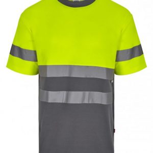 T-shirt cotton two-tone high visibility short sleeve 305613 | VELILLA