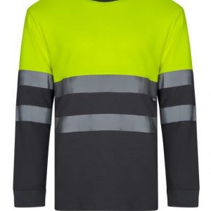 T-shirt cotton two-tone high visibility long sleeve 305615 | VELILLA