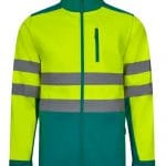 Cazadora soft shell bicolor alta visibilidad cintas reflectantes 306006 | VELILLA