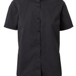 Camisa de hostelería mujer cuello tirilla stretch manga corta 405014S  | VELILLA