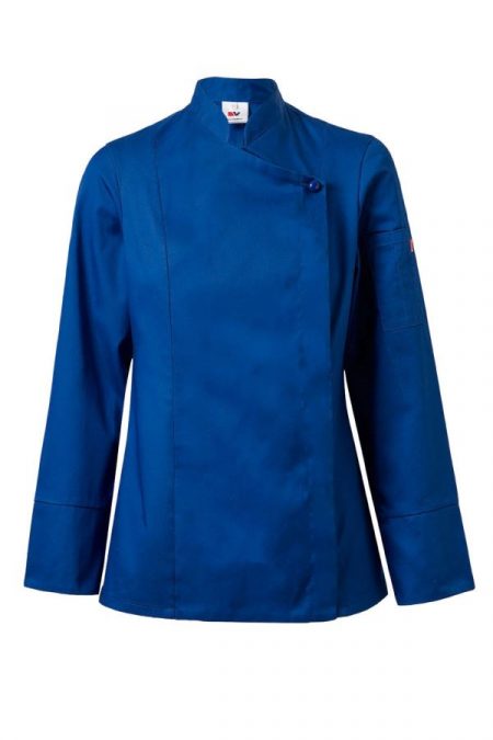 Chaqueta de cocina mujer con cremallera asimétrica 405203TC | VELILLA