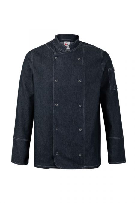 Chaqueta de cocina denim con automáticos manga larga 405207 | VELILLA
