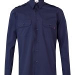 Camisa de trabajo manga larga con galoneras con botón 530 | VELILLA