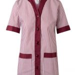 Chaqueta sanitaria a rayas mujer manga corta 579 | VELILLA