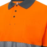 Polo de trabajo poliéster bicolor alta visibilidad 305533 | VELILLA - Imagen 5