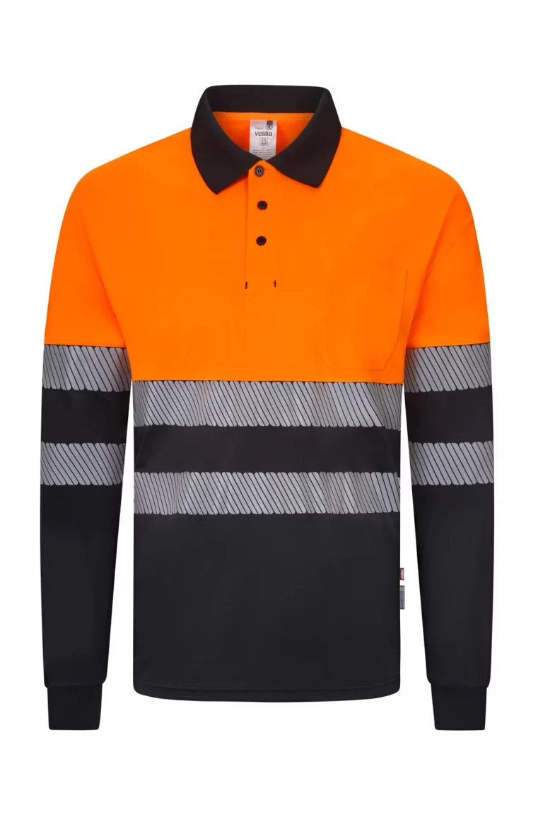 Polo de trabajo poliéster bicolor alta visibilidad 305535 VELILLA