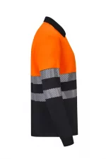 Polo de trabajo poliéster bicolor alta visibilidad 305535 | VELILLA - Imagen 4