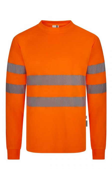 Camiseta poliéster reciclado alta visibilidad manga larga cinta segmentada 305634 | VELILLA