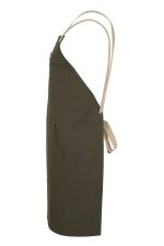 Delantal peto canvas bicolor 404211B | VELILLA - Imagen 3
