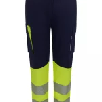 Pantalón de trabajo stretch bicolor alta visibilidad mujer 303032SW | VELILLA